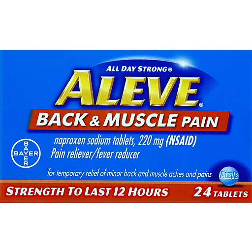 Aleve Back & Muscle Pain Reliever/Fever Reducer Naproxen Sodium Tablets, 220 Mg Health & Beauty Pasteur Pharmacy