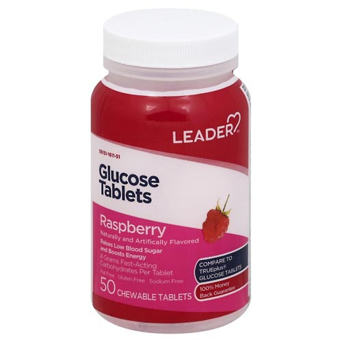 Leader Glucose, Chewable Tablets, Raspberry Health Care Pasteur Pharmacy