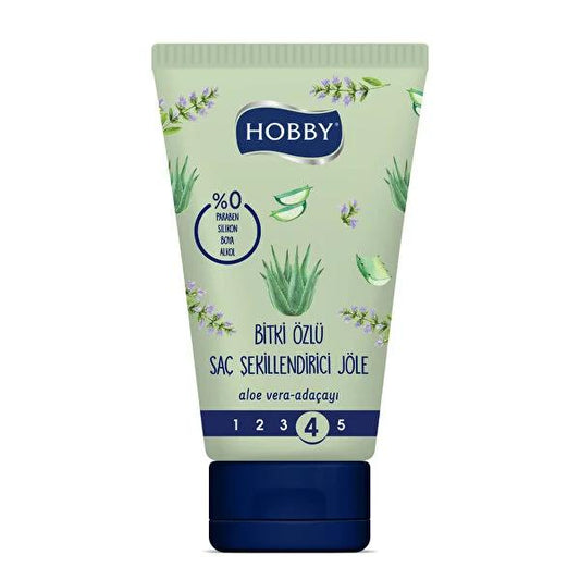 Hobby Aloe Vera & Sage Hair Styling Gel - Natural Hold, Nourishing, Paraben-Free, 5.07 fl oz
