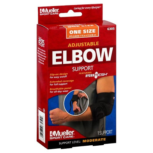 Mueller Elbow Support, Adjustable, One Size Supports & Braces Pasteur Pharmacy