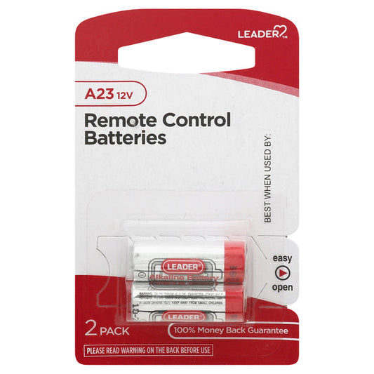 Leader Battery A23 12V Alkaline Batteries, 2-Pack – High Performance Remote Control Battery Batteries Pasteur Pharmacy