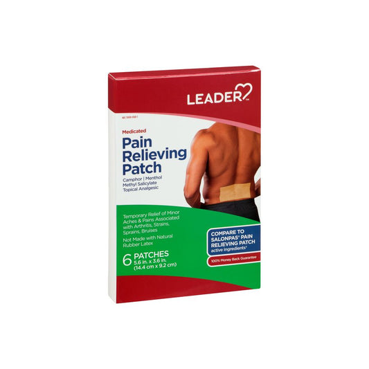 Leader Pain Relief Targeted Medicated Patches 6 Ct Medicine & Drugs Pasteur Pharmacy