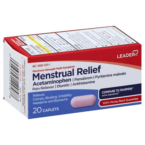 Leader™ Menstrual Relief – Maximum Strength Multi-Symptom (20 Caplets) Medicine & Drugs Pasteur Pharmacy