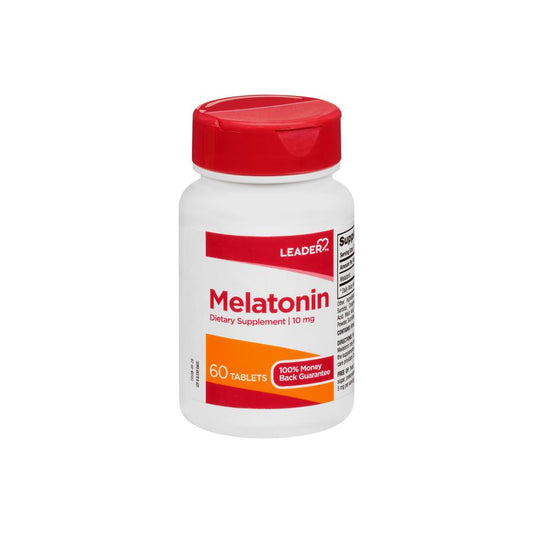 Leader™ Melatonin 10 mg – Maximum Strength Sleep Support (60 Tablets) Vitamins & Supplements Pasteur Pharmacy