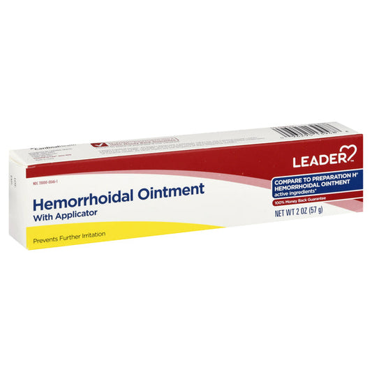 Leader Health Care Hemorrhoidal Ointment, With Applicator, 2 Oz Medicine & Drugs Pasteur Pharmacy