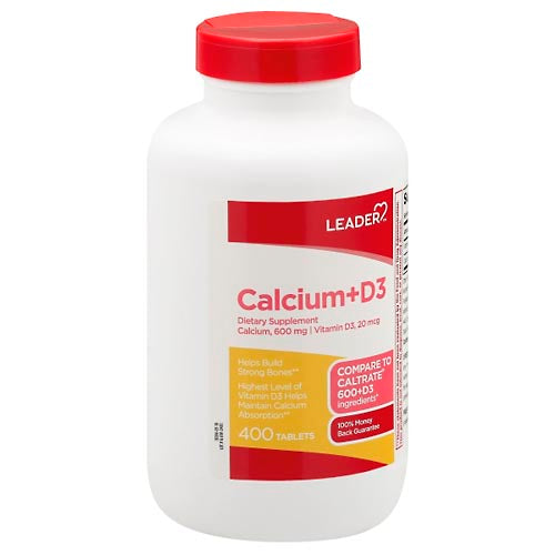 Leader Calcium Plus D3 Dietary Supplement Tablets Vitamins & Supplements Pasteur Pharmacy