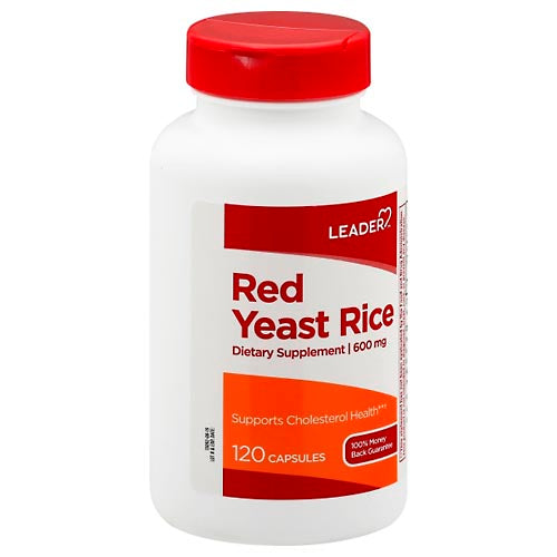 Leader Red Yeast Rice, 600 Mg, Capsules 120Ct Vitamins & Supplements Pasteur Pharmacy