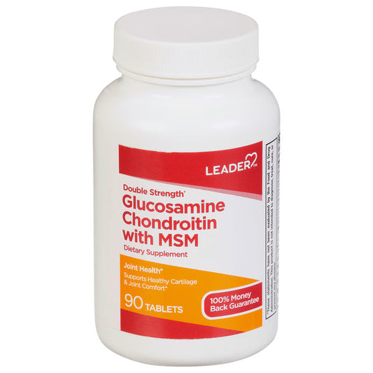 Leader Double Strength Glucosamine Chondroitin with MSM - Joint Health Support, 90 Tablets Vitamins & Supplements Pasteur Pharmacy