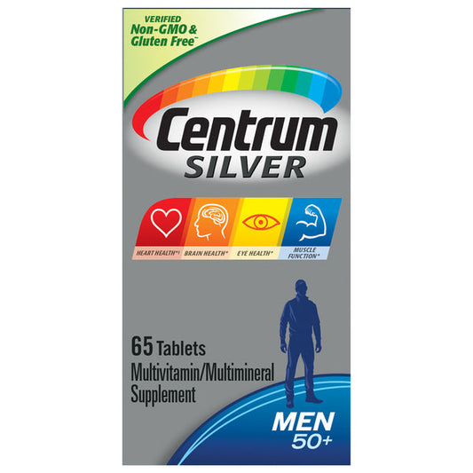 Centrum Multivitamin, Men 50+, Silver, Tablets Vitamins & Supplements Pasteur Pharmacy