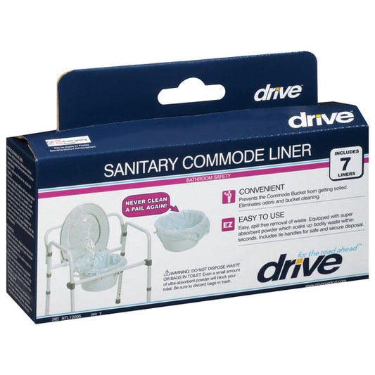 Drive Medical® Commode Pail Liners – Disposable with Absorbent Pad Health & Beauty Pasteur Pharmacy
