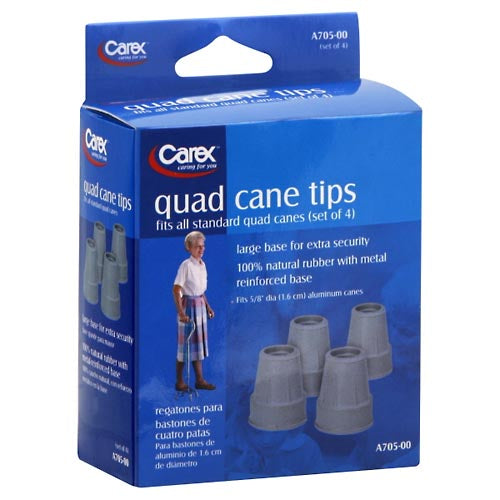 Carex Quad Cane Tips, 5/8 Inch Canes & Walking Sticks Pasteur Pharmacy