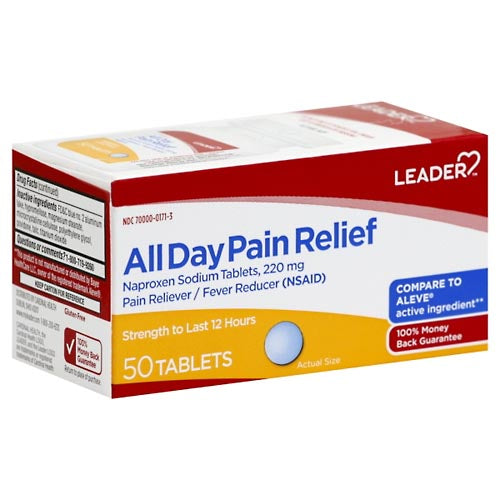 Leader(Tm)Hour Pain Reliever And Fever Reducer 220 Mg Tablets 50 (Compare to Aleve Tablets) Special Effects Pasteur Pharmacy