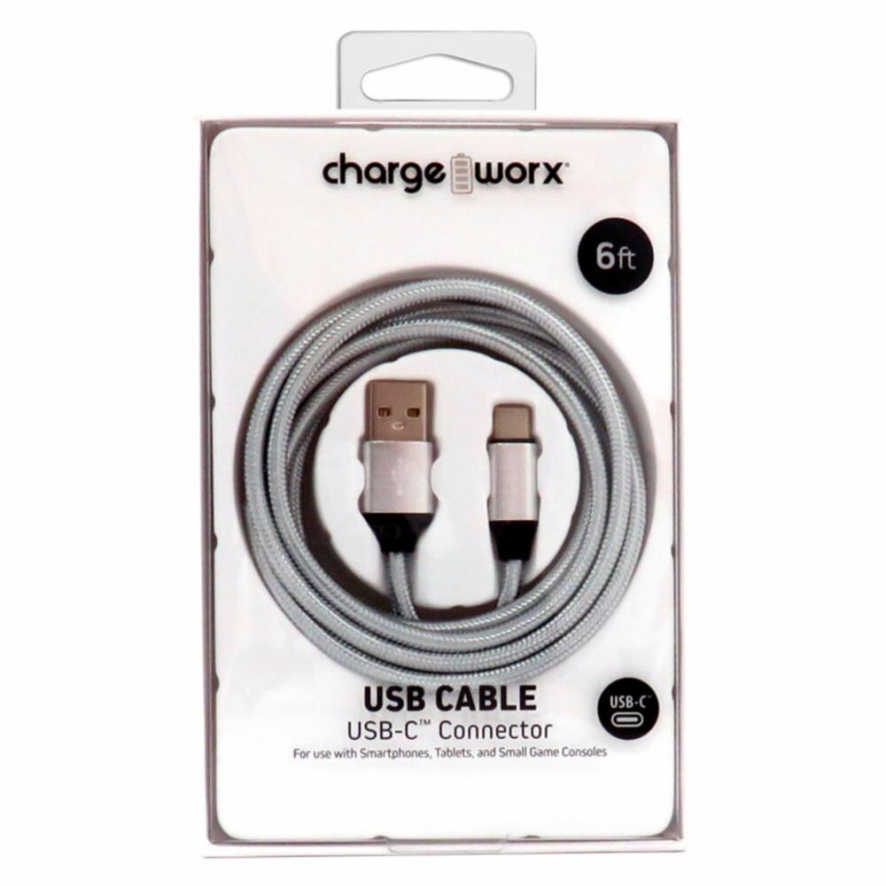Charge Worxs® USB-C to USB-C Charging Cable – 6 ft (WORX Series) Cables Pasteur Pharmacy