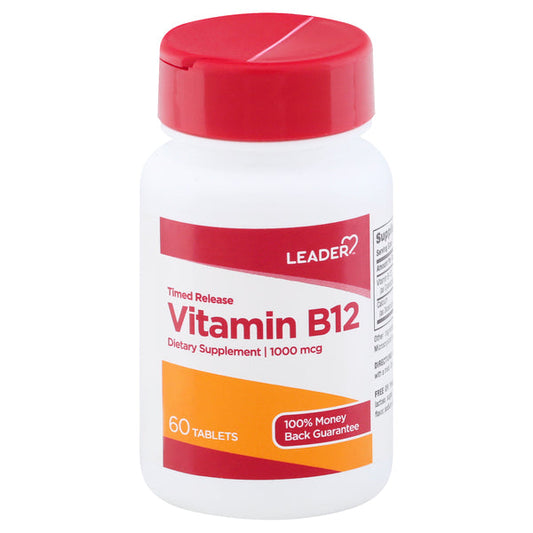 Leader(Tm) Vitamin B-12 1000mcg Extended Release Tablets 60 Ea Health & Beauty Pasteur Pharmacy