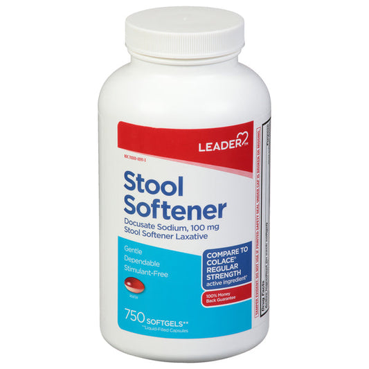 Leader™ Stool Softener Laxative (100 mg Softgels) Medicine Cabinets Pasteur Pharmacy