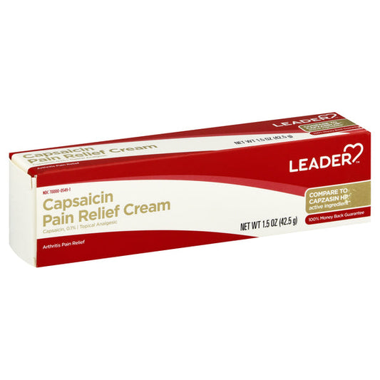 Leader Health Care Capsaicin Pain Relief Cream, 1.5 Oz Medicine & Drugs Pasteur Pharmacy