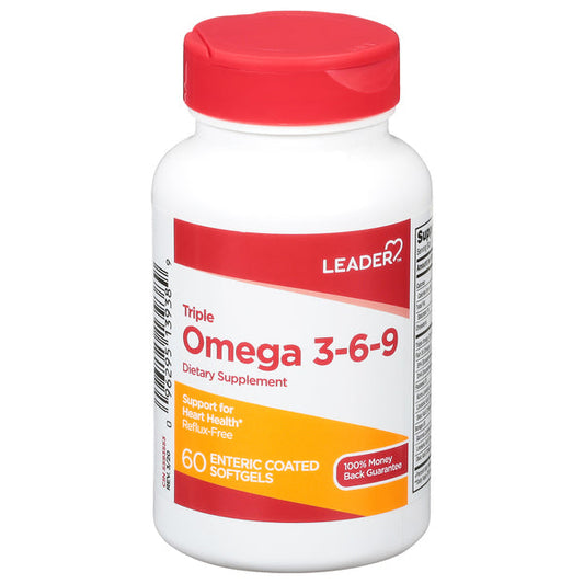 Leader Triple Omega 3-6-9 Enteric Coated Softgels 60Ct Vitamins & Supplements Pasteur Pharmacy