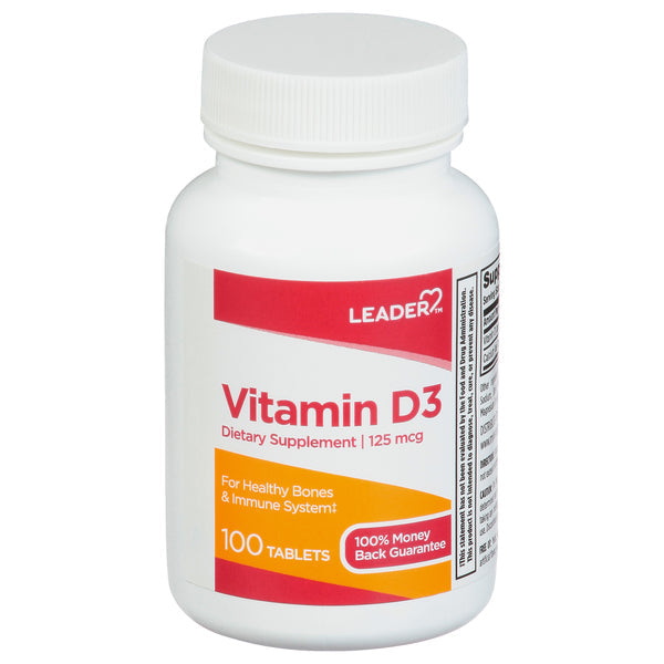 Leader Vitamin D 5000 Iu Tablets 100Ct Vitamins & Supplements Pasteur Pharmacy