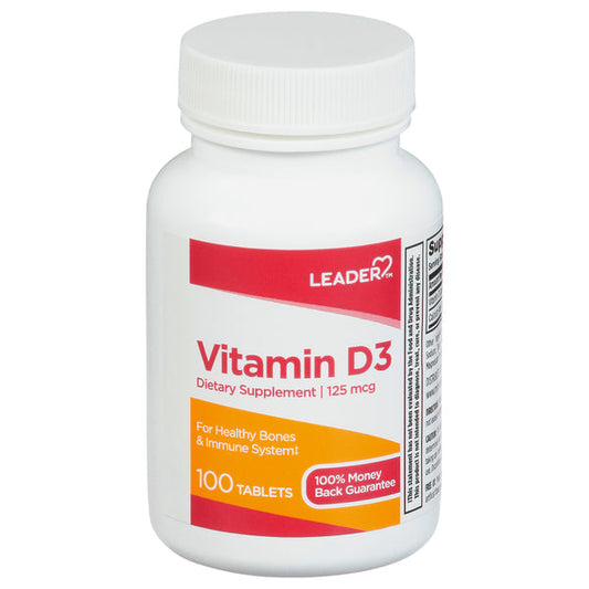 Leader Vitamin D 5000 Iu Tablets 100Ct Vitamins & Supplements Pasteur Pharmacy