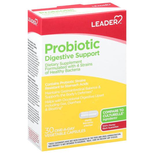Leader™ Probiotic Digestive Support – 100% Vegetable Capsules Medicine Cabinets Pasteur Pharmacy