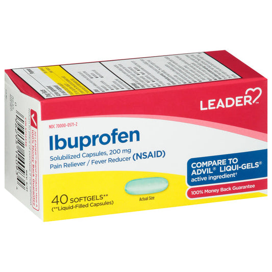 Leader™ Ibuprofen 200 mg Liquid-Filled Softgels Special Effects Pasteur Pharmacy