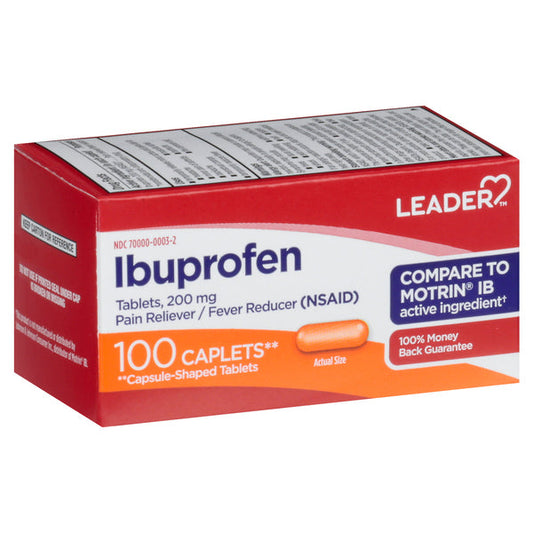 Leader Ibuprofen 200 Mg Caplets 100ea Fishing Lines & Leaders Pasteur Pharmacy