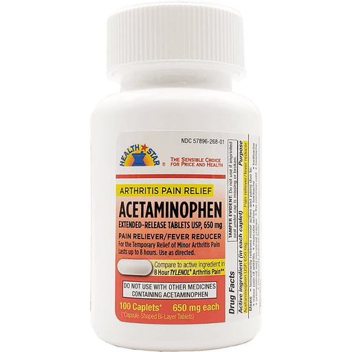 Health Star Acetaminophen Arthritis 650 Mg Health Care Pasteur Pharmacy