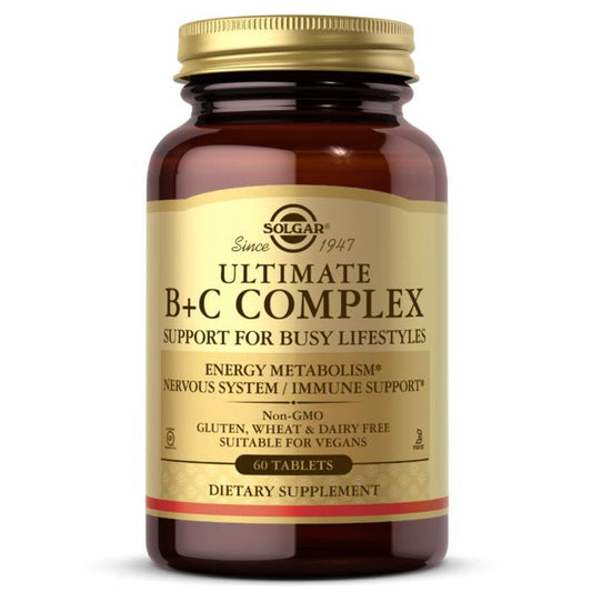 Solgar Ultimate B Plus C Complex Stress Formula 60 Tablets 2771 Vitamins & Supplements Pasteur Pharmacy