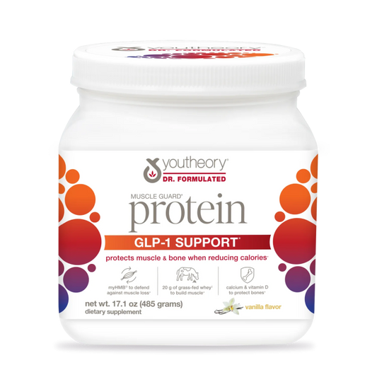 Youtheory GLP-1 Support Muscle Guard Protein Vanilla, 17.1 Oz Plumbing Fittings & Supports Pasteur Pharmacy
