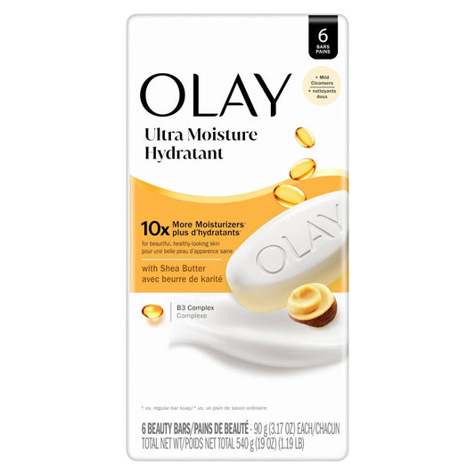 Olay® Ultra Moisture Beauty Bars – With Shea Butter (Available in various pack sizes) Bar Soap Pasteur Pharmacy