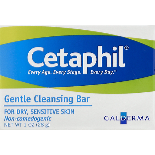 Pain nettoyant Cetaphil, doux, pour peaux sèches et sensibles, 28 g