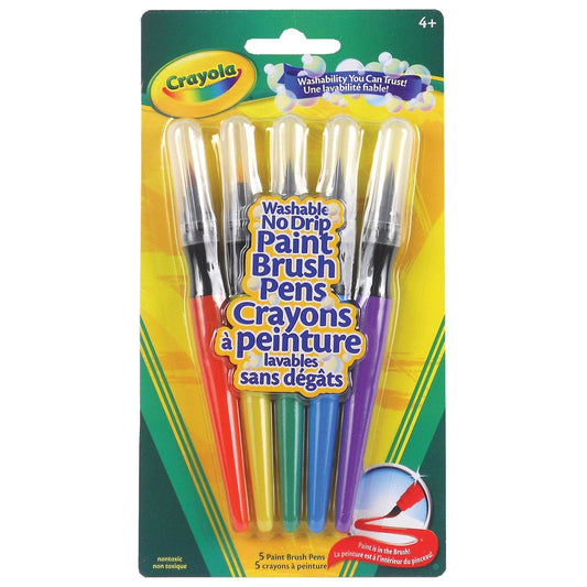 Crayola No Drip Washable Paint Brush Pens, Assorted Colors Pens Pasteur Pharmacy