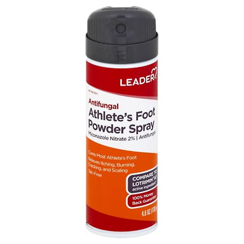 Leader Antifungal Athletes Foot Powder Spray - 4.6 Oz Foot Care Pasteur Pharmacy
