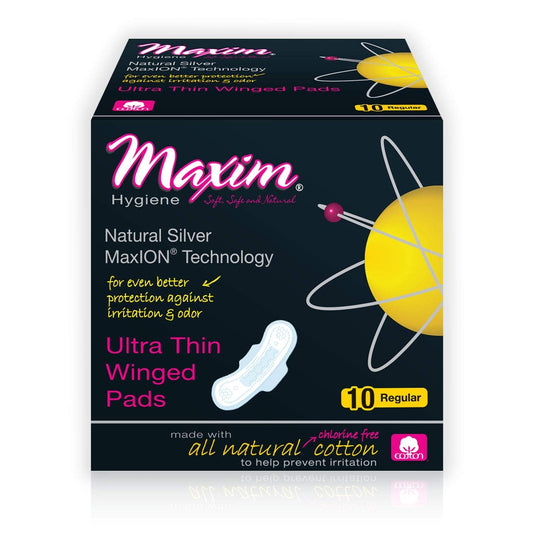 Maxim Hygiene Maxion™ – Natural Ultra Thin Winged Pads (Regular) Health & Beauty Pasteur Pharmacy
