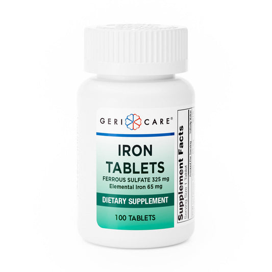 Geri-Care Ferrous Sulfate Iron Tablets, 325 Mg Vitamins & Supplements Pasteur Pharmacy