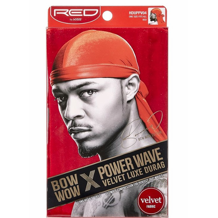 Kiss Red Bow Wow By Power Wave Velvet Luxe Durag – HDUPPV04 Red Combs & Brushes Pasteur Pharmacy