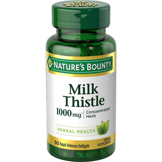 Nature's Bounty Herbal Health Milk Thistle Softgels, 1,000 Mg Vitamins & Supplements Pasteur Pharmacy