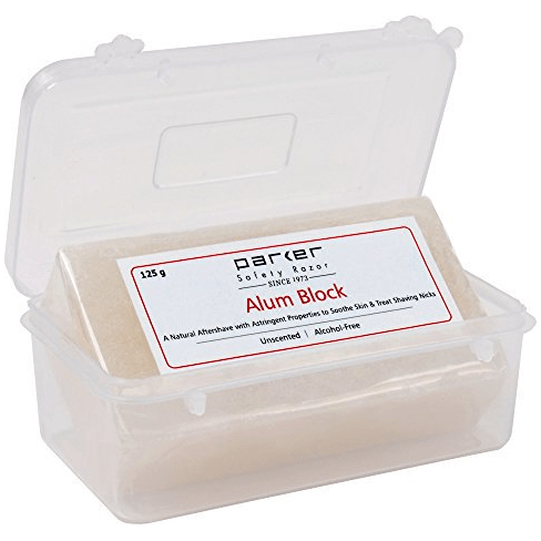 Parker Safety Razor's 125G Alum Block With Travel Case Sanding Blocks Pasteur Pharmacy