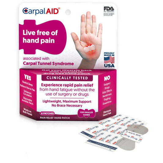 CarpalAID Pain Relief Hand Patch Small Hot & Cold Therapies Pasteur Pharmacy