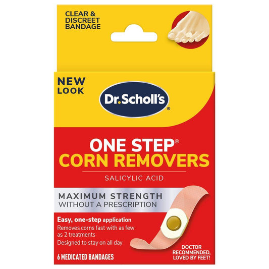 Dr. Scholl's Maximum Strength One Step Corn Removers 6 Bandages Foot Care Pasteur Pharmacy