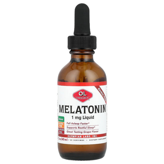 Olympian Labs Melatonin 1 Mg Liquid Grape Flavor Vitamins & Supplements Pasteur Pharmacy