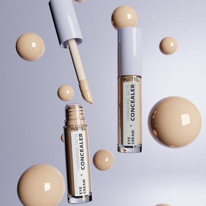 Anti-cernes et crème contour des yeux Pastel Makeup : correcteur hydratant au fini satiné et soin illuminateur 2-en-1 pour les cernes