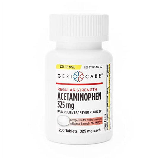 GeriCare Acetaminophen Regular Strength Pain Relief (200 Count (Pack Of 1)) Health & Beauty Pasteur Pharmacy