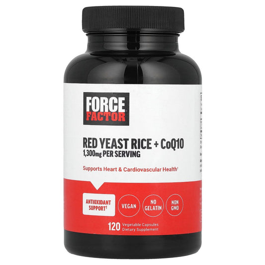 Force Factor Red Yeast Rice + CoQ10, 120 Vegetable Capsules Health & Beauty Pasteur Pharmacy