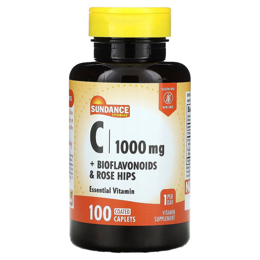 Sundance Vitamin C 1000 Mg + Bioflavonoids & Rose Hips - 100 Coated Caplets Vitamins & Supplements Pasteur Pharmacy