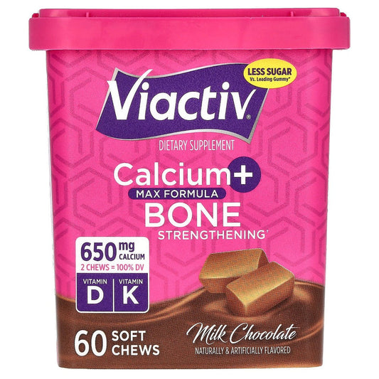 Viactiv Calcium + Bone Strengthening Soft Chews, Milk Chocolate, 60 Count Vitamins & Supplements Pasteur Pharmacy