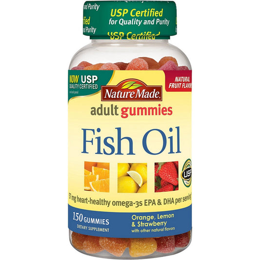 Nature Made Orange Lemon And Strawberry Adult Fish Oil Gummies Vitamins & Supplements Pasteur Pharmacy