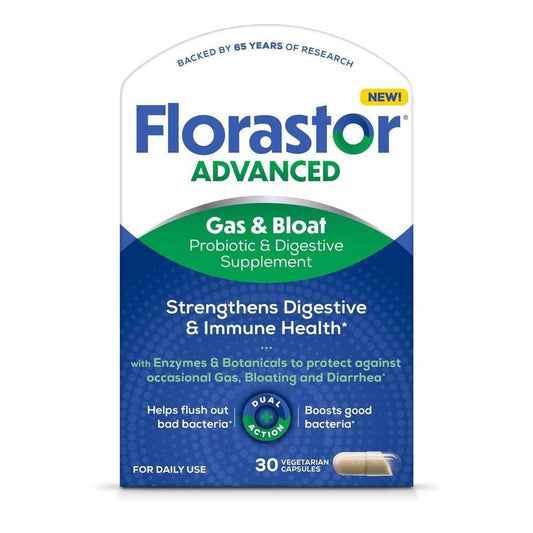 Florastor Advanced Gas & Bloat Probiotic & Digestive Supplement Health & Beauty Pasteur Pharmacy