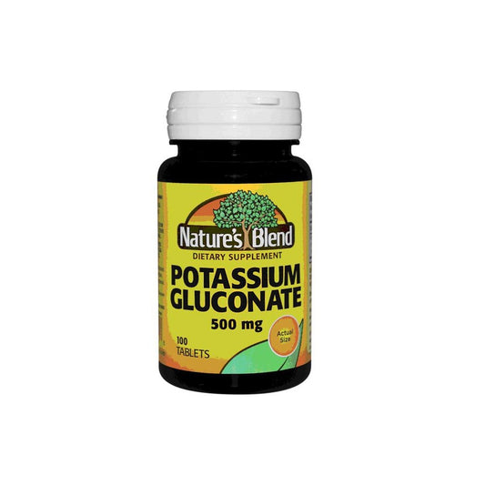 Nature's Blend Potassium Gluconate 500 Mg 100 Tablets Vitamins & Supplements Pasteur Pharmacy