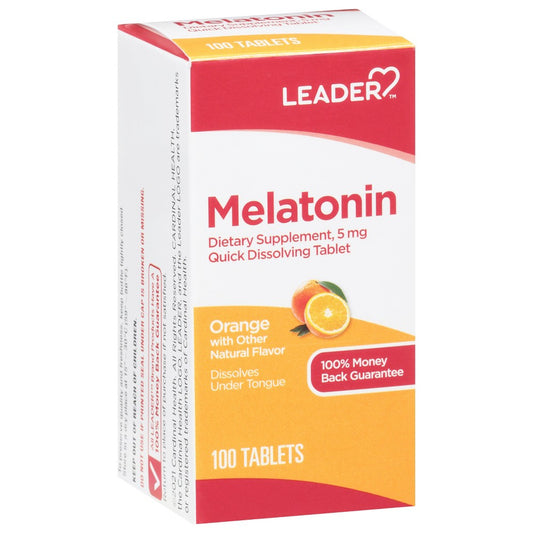 Leader™ Melatonin 5 mg – Quick Dissolving (100 Tablets) Vitamins & Supplements Pasteur Pharmacy
